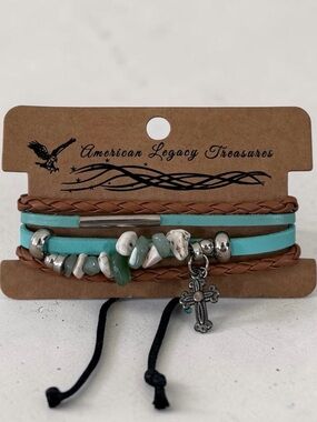 BOHO BRACELET SET WITH CROSS